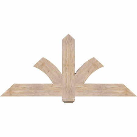 Ekena Millwork Redmond Smooth Timber Gable Bracket, Douglas Fir, 60"W x 27"H x 3 1/2"D x 5 1/2"F, 11/12 Pitch GBW060X27X0406RED00SDF
